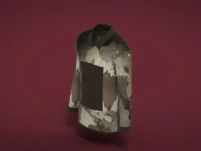Military Outfit - T-shirt Low-poly 3D model 41