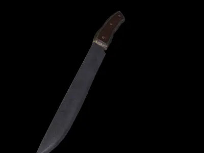 lowpoly Survival knife Low-poly 3D model