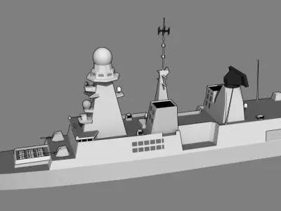 DDG Horizon class Low-poly 3D model