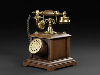 Vintage Rotary Telephone 3D model