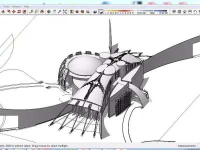 Sketchup Museum X1 skp 3dmax 3dcad 3D model