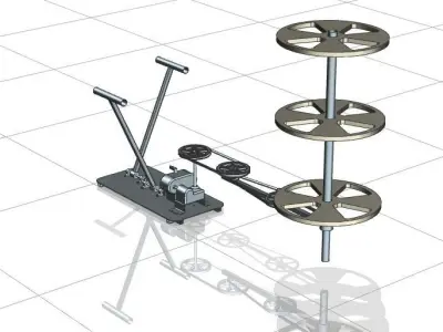 Human Powered Flettner Ship  Free 3D model