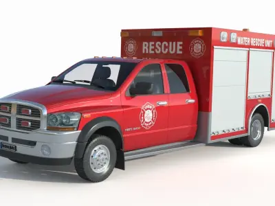  Dodge Ram 1500 Fire 3D model