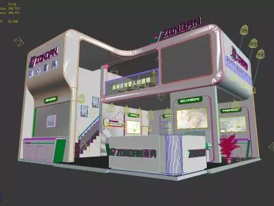 Exhibition - Area - 9X9-3DMAX2012-011 3D model