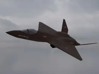 YF-23 black widow II Free low-poly 3D model