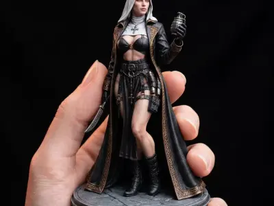 Holy Vengeance - Combat Sister Miniature STL 3D print model