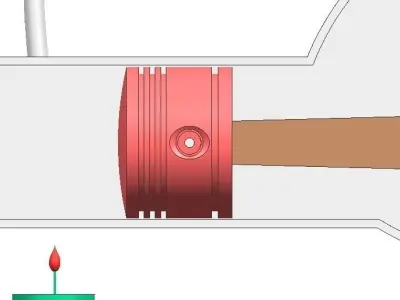 Alpha Stirling Engine Free 3D model