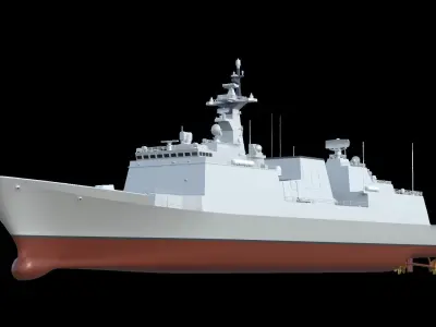 Yi Sun-sin-class destroyer Low-Poly  3D model