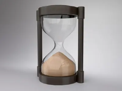 Hourglass with sand in it Low-poly 3D model