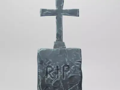 Stylized Memorial Low-poly 3D model