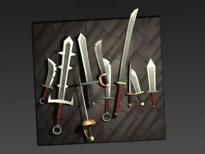 Simple Swords Free 3D model