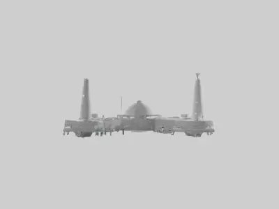Lunar Base Model 1 Low-poly 3D model