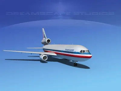 Douglas DC-10 Trans Aero 3D model