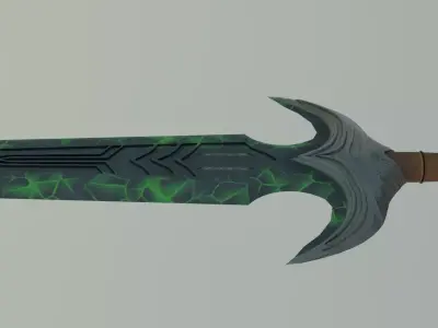 Sword magic game ready Low-poly 3D model
