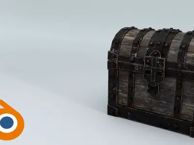 Old Chest Free low-poly 3D model