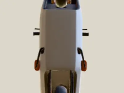 Modern electric scooter  Low-poly 3D model