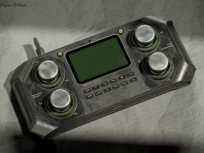 Sci-fi Controller V24 PBR Low-poly 3D model
