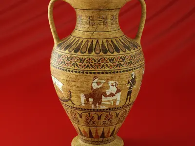 Ancient Vase Low-poly 3D model