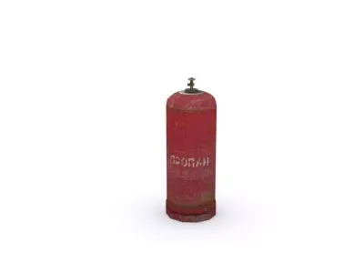 gas-cylinder fire extinguisher Free low-poly 3D model