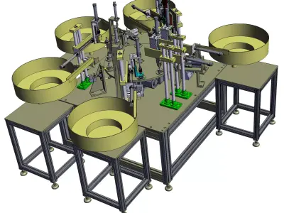 Solenoid valve fully automatic assembly equipment 3D model