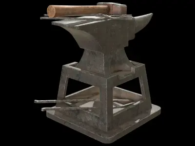 Anvil 1 Low-poly 3D model