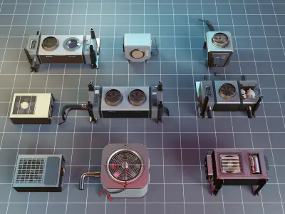 Air Conditioners Pack  Free 3D model