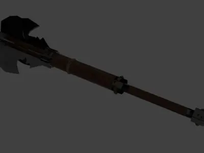 medieval collection axe with handle Free low-poly 3D model