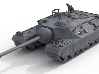 T28 super heavy tank    Low-poly 3D model