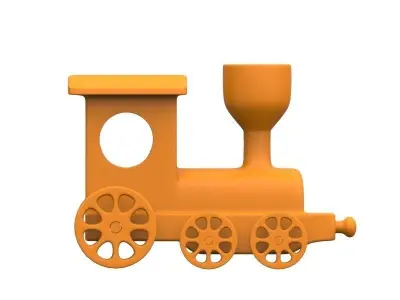 Train toy - orange 3D print model