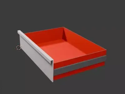 industrial drawer cabinet Low-poly 3D model