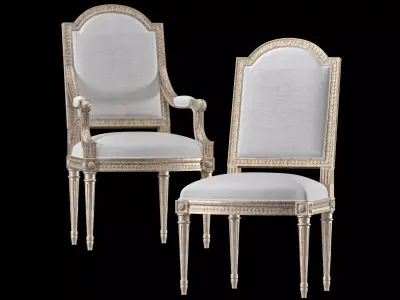 ebanista colette chairs 3D model