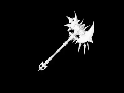 Hell Axe Low-poly 3D model