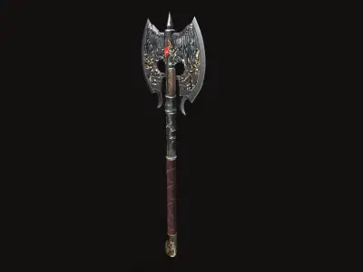 Fantasy Weapon Axe V04 Low-poly 3D model