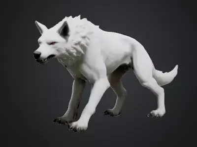 White wolf 3D model