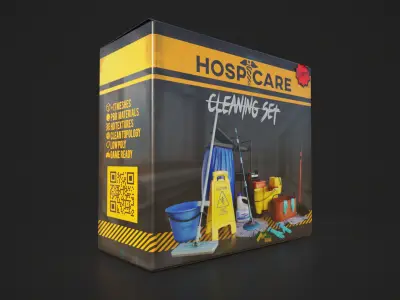 Cleaning Set Low-poly 3D model