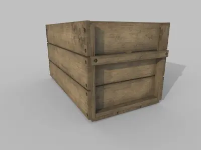 Wooden Crate Low-poly 3D model buy