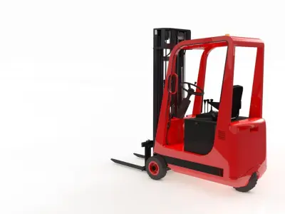 Forklift Small 3 Wheels 3D model