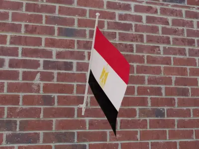 Flag of Egypt 3D model