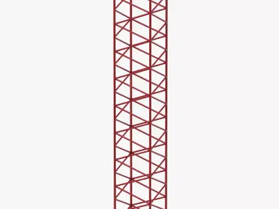 Crane F Intermediate Section 12m Red 3D model