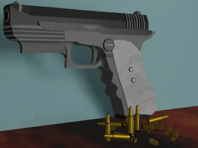 gun for all games and its low poly Free low-poly 3D model