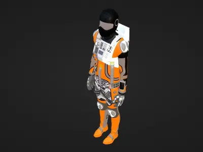 Robot Soldier - Assault Soldier Low-poly 3D model 6