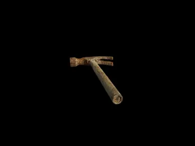 Anydrafts Old claw hammer 03 Low-poly 3D model