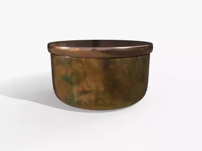 Box Casper Steel Gold Low-poly 3D model