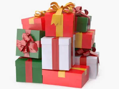 Present Gift Boxes 3D model