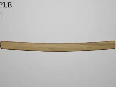 Tanto Short Katana for VRChat Low-poly 3D model