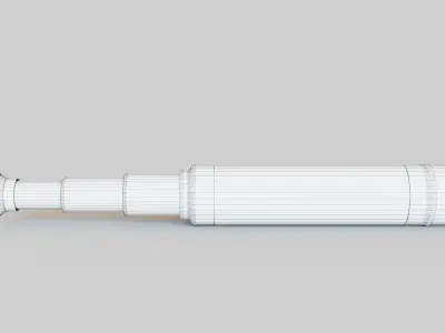 Antique Aged Spyglass Low-poly 3D model