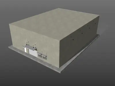 Simple Warehouse Sketchup model Free 3D model