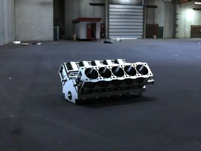 v10 cylinder Free 3D model