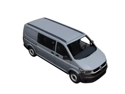 Volkswagen Transporter L2H1 2026 Modern Mid-Size Cargo Van 3D model