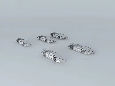 Futuristic sports car Free 3D model